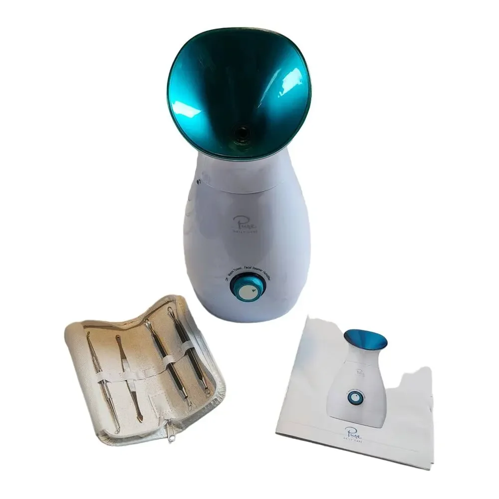Facial Steamer with Temp Control and 4 PC Skin Toolkit